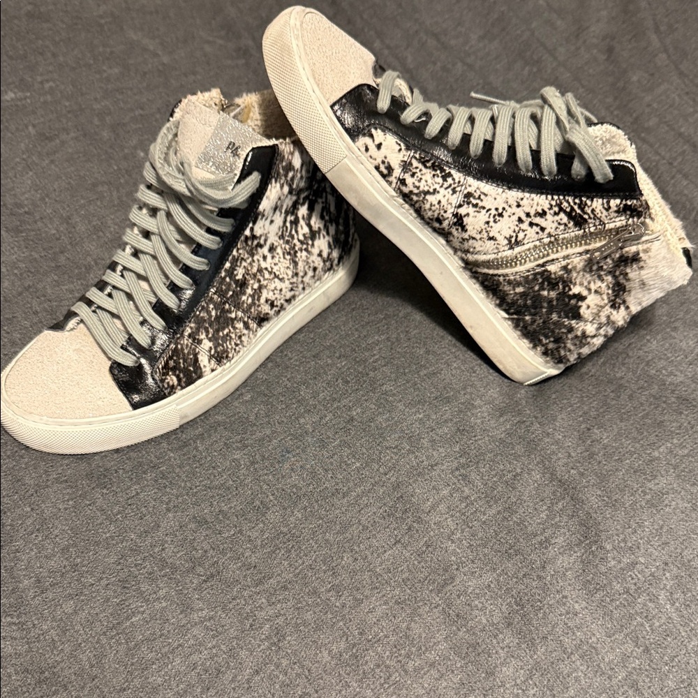 P448 Black and White High-Top Sneakers